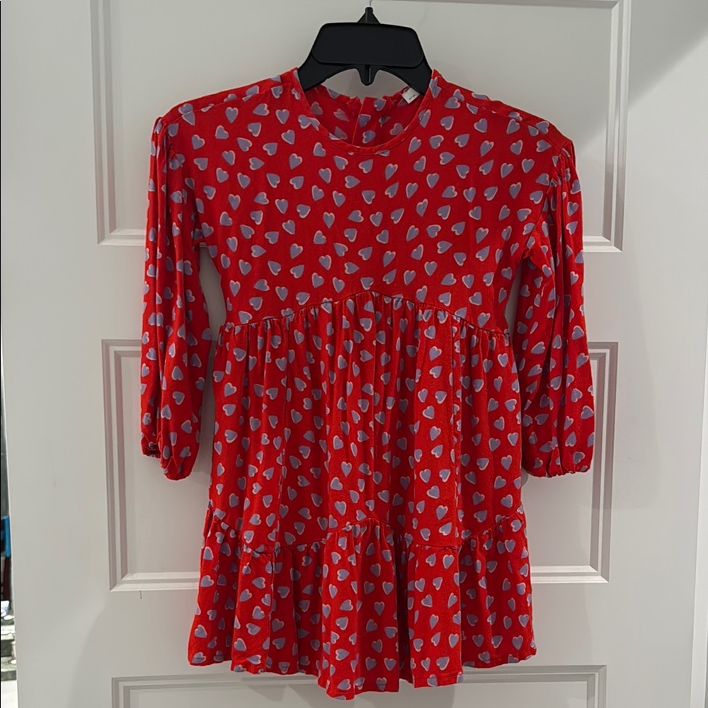 Marks & Spencer Red and White Polka Dot Dress